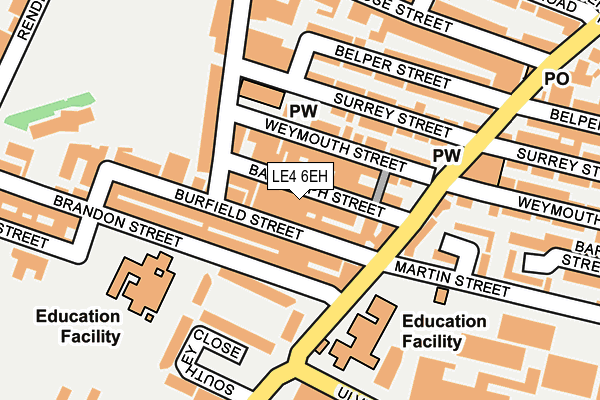 LE4 6EH map - OS OpenMap – Local (Ordnance Survey)