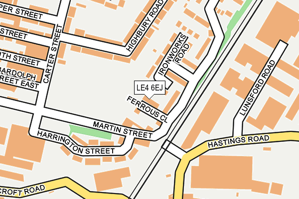 LE4 6EJ map - OS OpenMap – Local (Ordnance Survey)