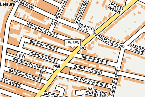 LE4 6EN map - OS OpenMap – Local (Ordnance Survey)