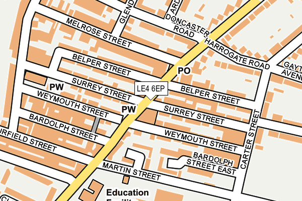 LE4 6EP map - OS OpenMap – Local (Ordnance Survey)