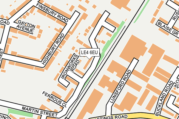 LE4 6EU map - OS OpenMap – Local (Ordnance Survey)
