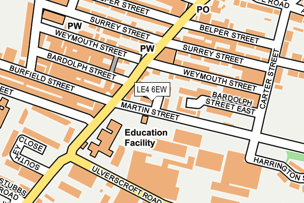 LE4 6EW map - OS OpenMap – Local (Ordnance Survey)