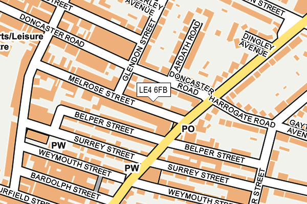 LE4 6FB map - OS OpenMap – Local (Ordnance Survey)