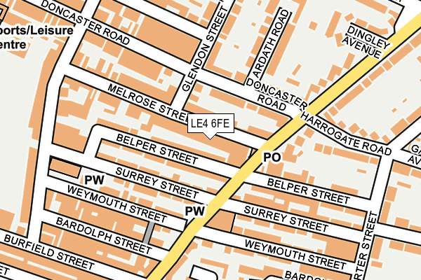 LE4 6FE map - OS OpenMap – Local (Ordnance Survey)