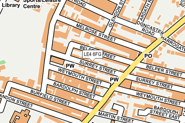 LE4 6FG map - OS OpenMap – Local (Ordnance Survey)