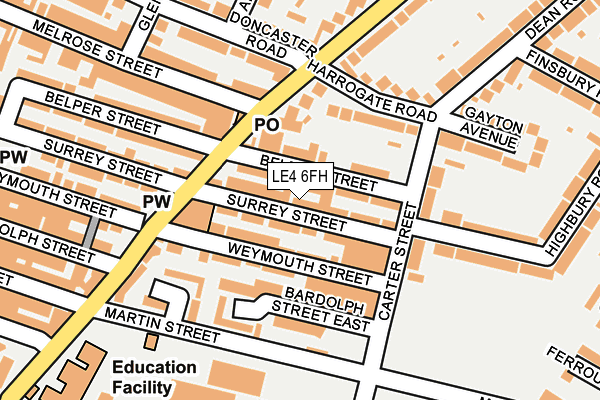 LE4 6FH map - OS OpenMap – Local (Ordnance Survey)