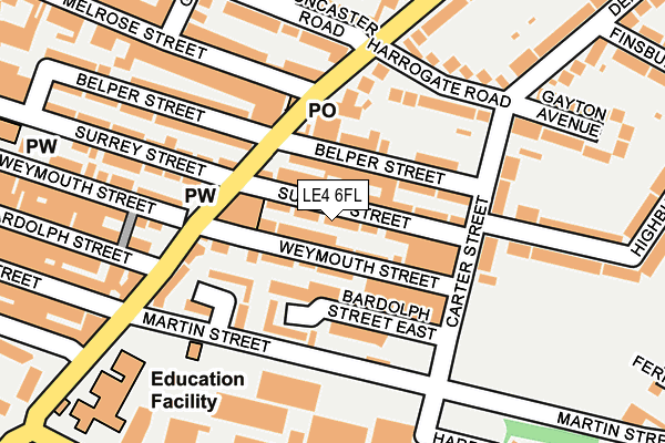 LE4 6FL map - OS OpenMap – Local (Ordnance Survey)
