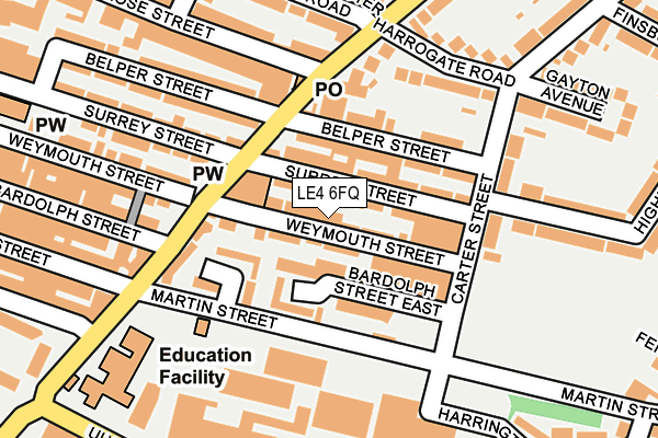 LE4 6FQ map - OS OpenMap – Local (Ordnance Survey)