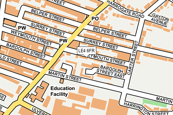 LE4 6FR map - OS OpenMap – Local (Ordnance Survey)