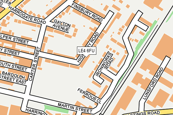 LE4 6FU map - OS OpenMap – Local (Ordnance Survey)