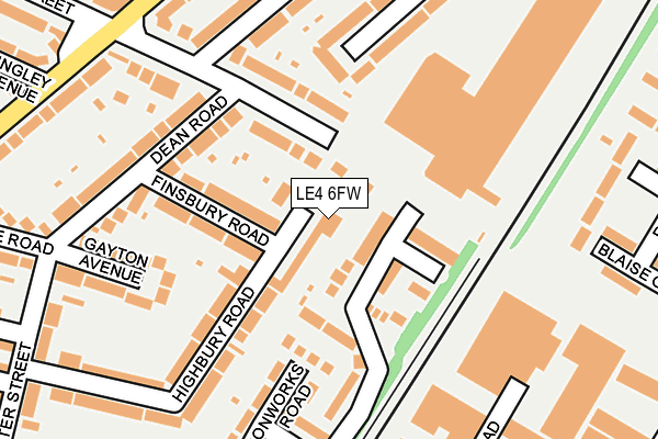 LE4 6FW map - OS OpenMap – Local (Ordnance Survey)