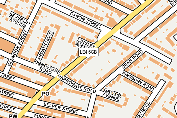 LE4 6GB map - OS OpenMap – Local (Ordnance Survey)