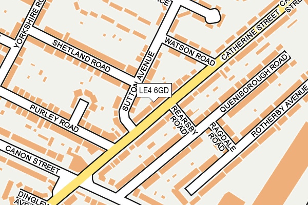 LE4 6GD map - OS OpenMap – Local (Ordnance Survey)