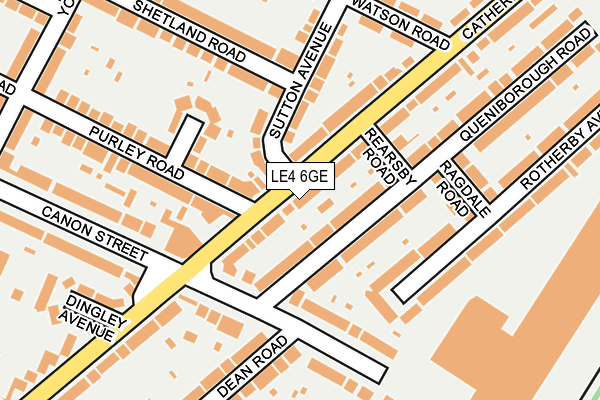 LE4 6GE map - OS OpenMap – Local (Ordnance Survey)