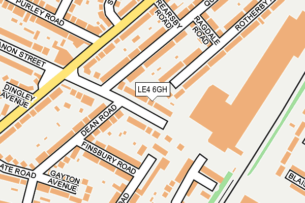 LE4 6GH map - OS OpenMap – Local (Ordnance Survey)