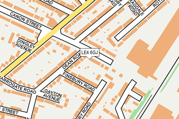 LE4 6GJ map - OS OpenMap – Local (Ordnance Survey)