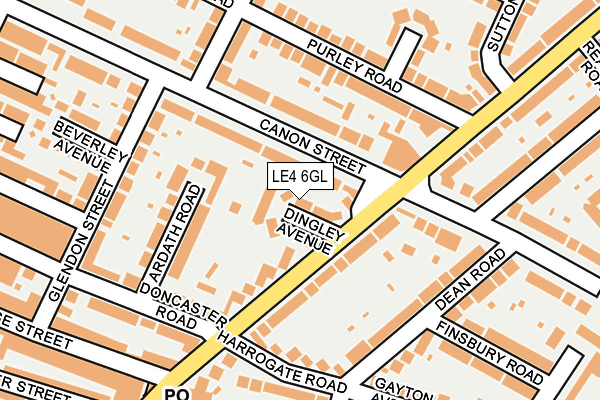 LE4 6GL map - OS OpenMap – Local (Ordnance Survey)