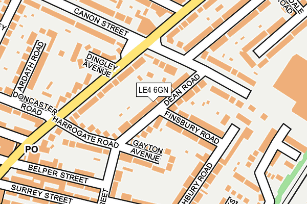 LE4 6GN map - OS OpenMap – Local (Ordnance Survey)