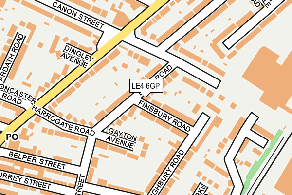 LE4 6GP map - OS OpenMap – Local (Ordnance Survey)