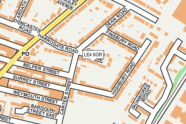 LE4 6GR map - OS OpenMap – Local (Ordnance Survey)