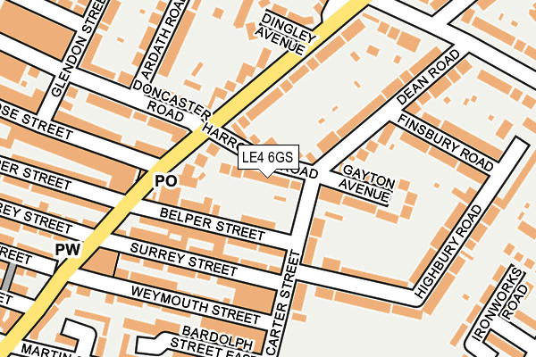 LE4 6GS map - OS OpenMap – Local (Ordnance Survey)