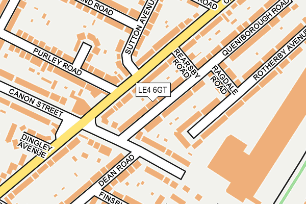 LE4 6GT map - OS OpenMap – Local (Ordnance Survey)