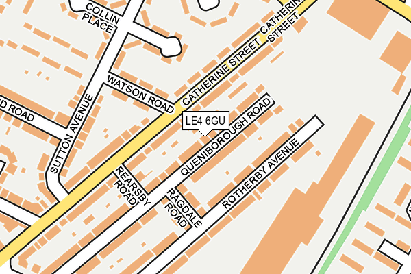 LE4 6GU map - OS OpenMap – Local (Ordnance Survey)