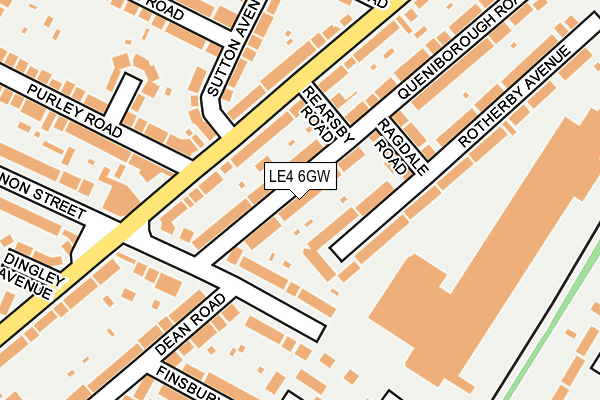 LE4 6GW map - OS OpenMap – Local (Ordnance Survey)