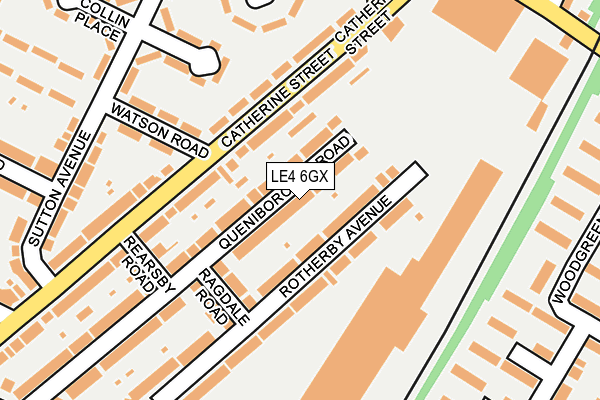 LE4 6GX map - OS OpenMap – Local (Ordnance Survey)