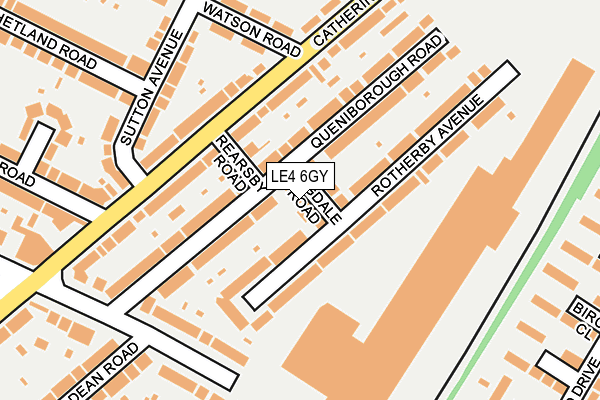LE4 6GY map - OS OpenMap – Local (Ordnance Survey)