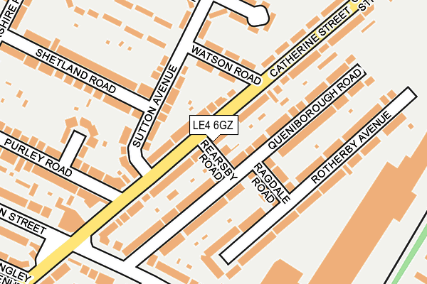 LE4 6GZ map - OS OpenMap – Local (Ordnance Survey)