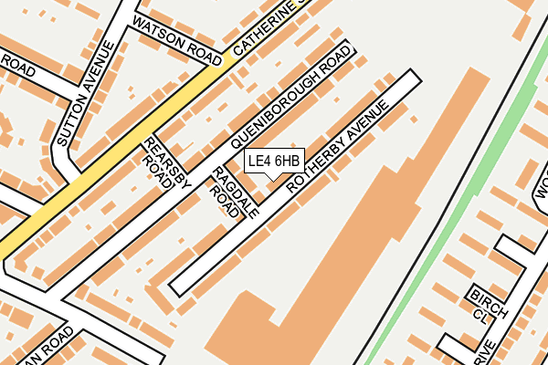 LE4 6HB map - OS OpenMap – Local (Ordnance Survey)