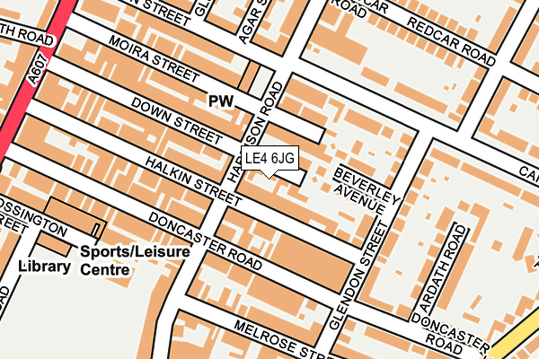 LE4 6JG map - OS OpenMap – Local (Ordnance Survey)