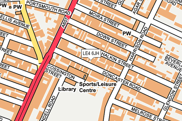 LE4 6JH map - OS OpenMap – Local (Ordnance Survey)