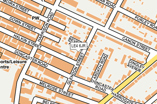 LE4 6JR map - OS OpenMap – Local (Ordnance Survey)