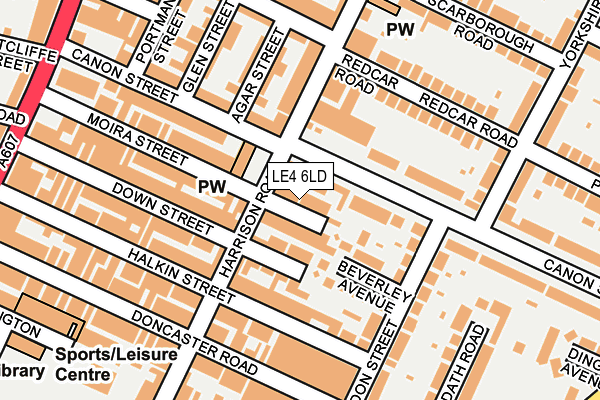 LE4 6LD map - OS OpenMap – Local (Ordnance Survey)