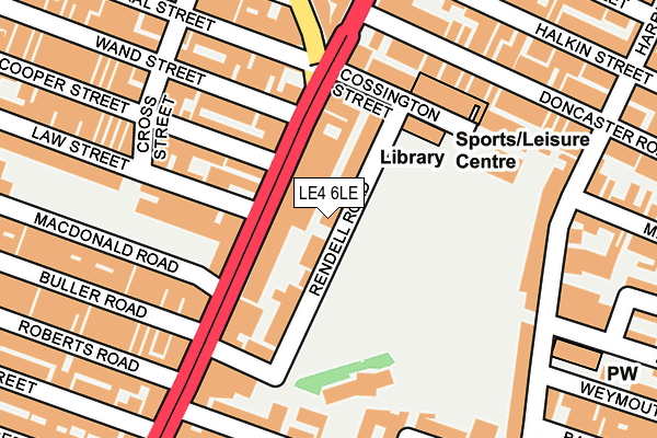 LE4 6LE map - OS OpenMap – Local (Ordnance Survey)