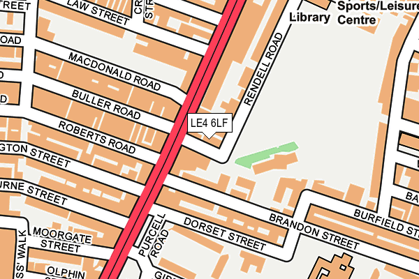 LE4 6LF map - OS OpenMap – Local (Ordnance Survey)