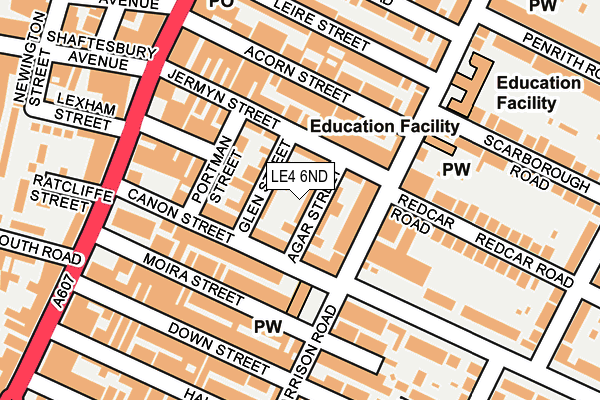 LE4 6ND map - OS OpenMap – Local (Ordnance Survey)