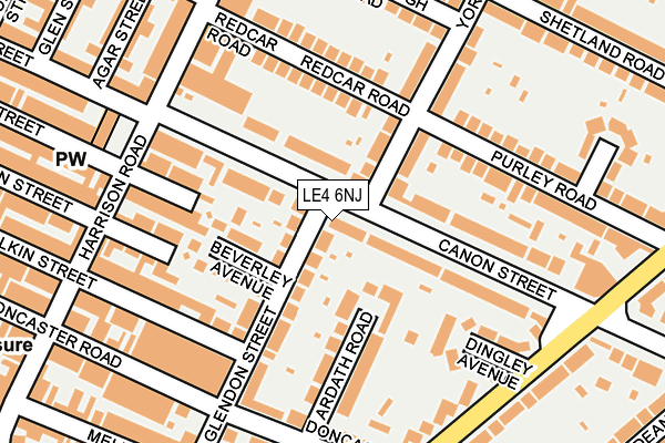 LE4 6NJ map - OS OpenMap – Local (Ordnance Survey)