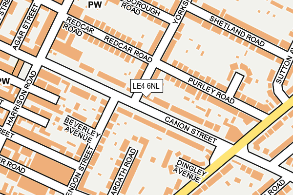 LE4 6NL map - OS OpenMap – Local (Ordnance Survey)