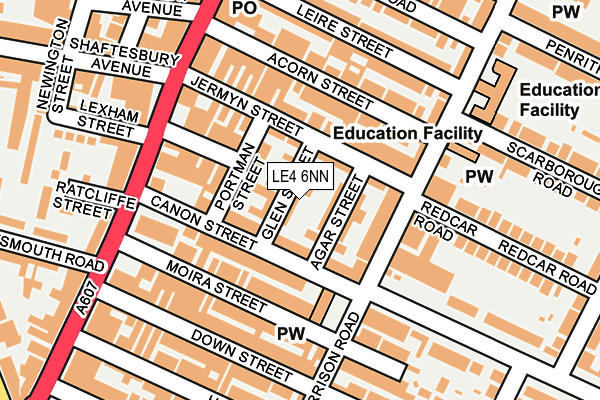 LE4 6NN map - OS OpenMap – Local (Ordnance Survey)