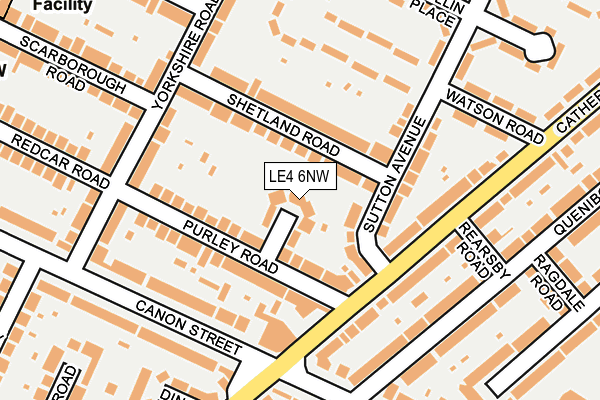 LE4 6NW map - OS OpenMap – Local (Ordnance Survey)