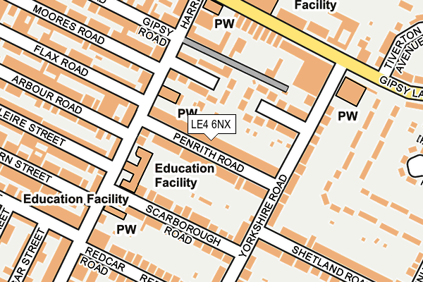 LE4 6NX map - OS OpenMap – Local (Ordnance Survey)