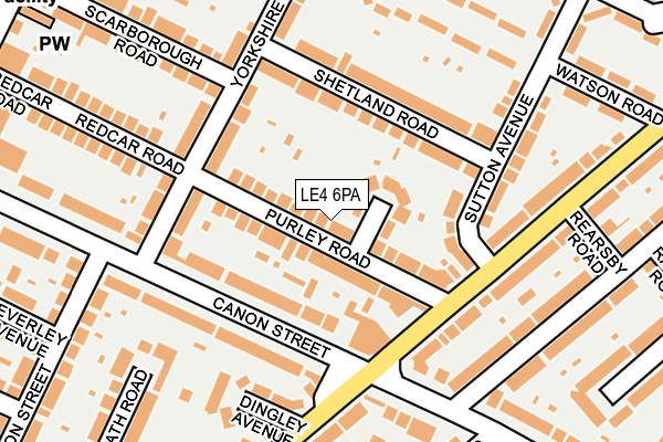 LE4 6PA map - OS OpenMap – Local (Ordnance Survey)