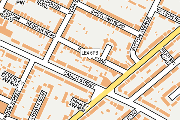 LE4 6PB map - OS OpenMap – Local (Ordnance Survey)