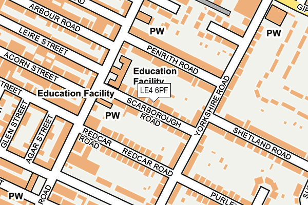 LE4 6PF map - OS OpenMap – Local (Ordnance Survey)