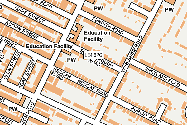 LE4 6PG map - OS OpenMap – Local (Ordnance Survey)
