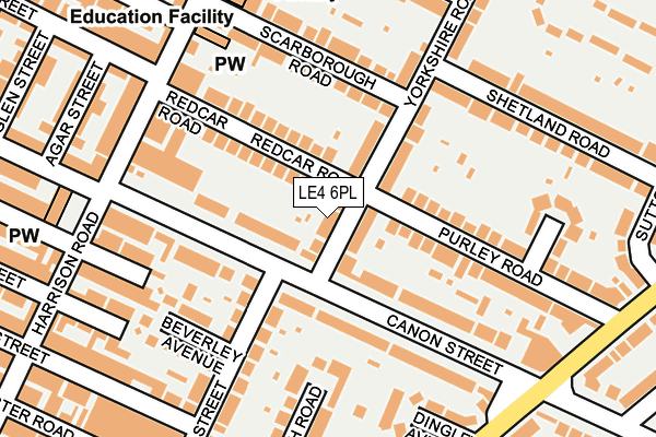 LE4 6PL map - OS OpenMap – Local (Ordnance Survey)