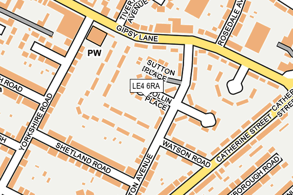 LE4 6RA map - OS OpenMap – Local (Ordnance Survey)